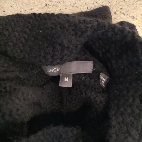 Vince Black Sweater Cowl Neck Size Medium - Picture 8 of 10